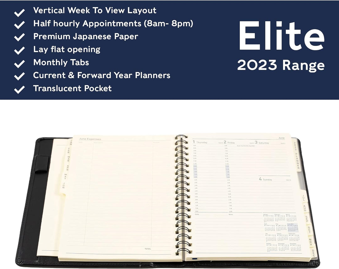 Collins Elite 2024 Terminplaner Manager Wochenansichtsplaner – Terminplaner-Nachfüllpackung – Geschä