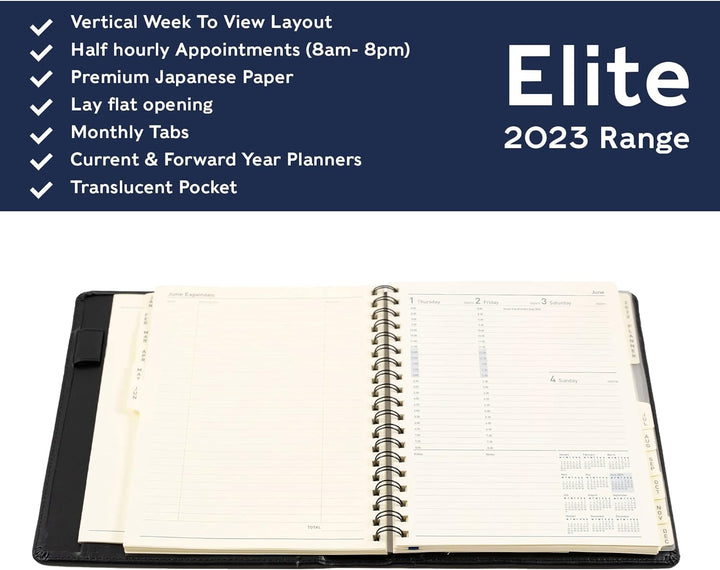 Collins Elite 2024 Terminplaner Manager Wochenansichtsplaner – Terminplaner-Nachfüllpackung – Geschä