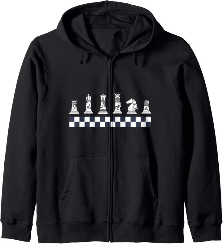 Schachfiguren Schach Schachspieler Schachbrett Grossmeister Kapuzenjacke
