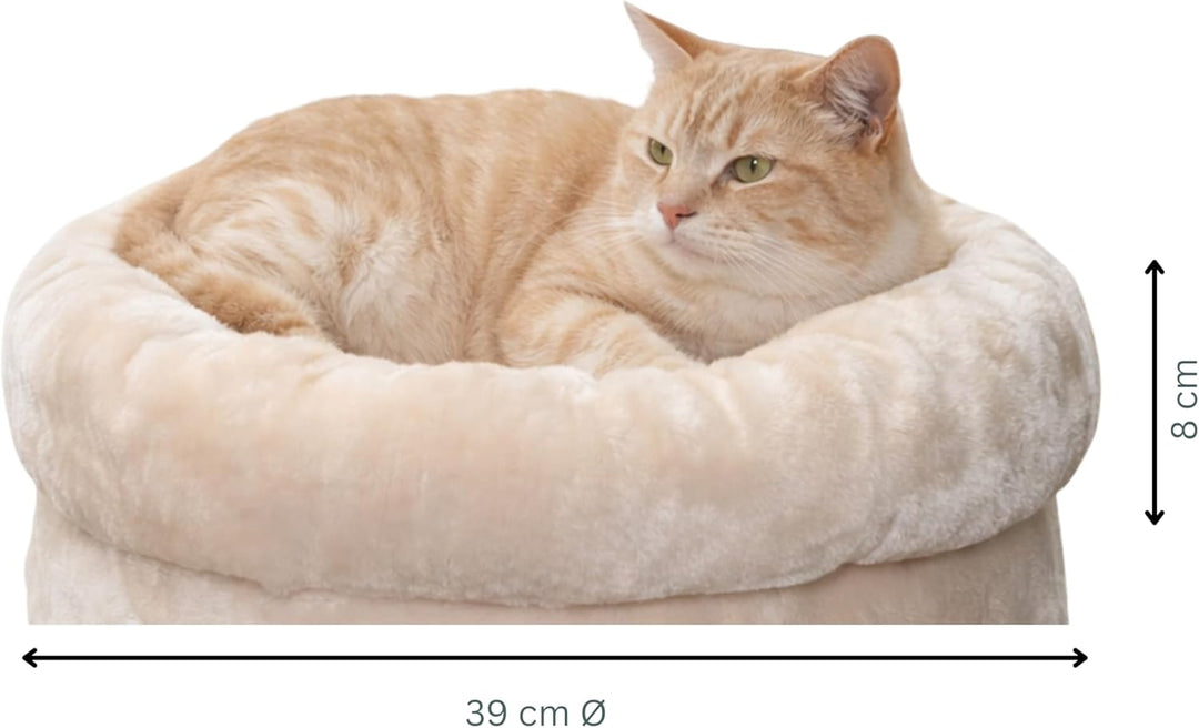 nanook Katzenbett Liegemulde Katzenliege Schlafplatz als Kratztonnen Erweiterung Zubehör beige, beig