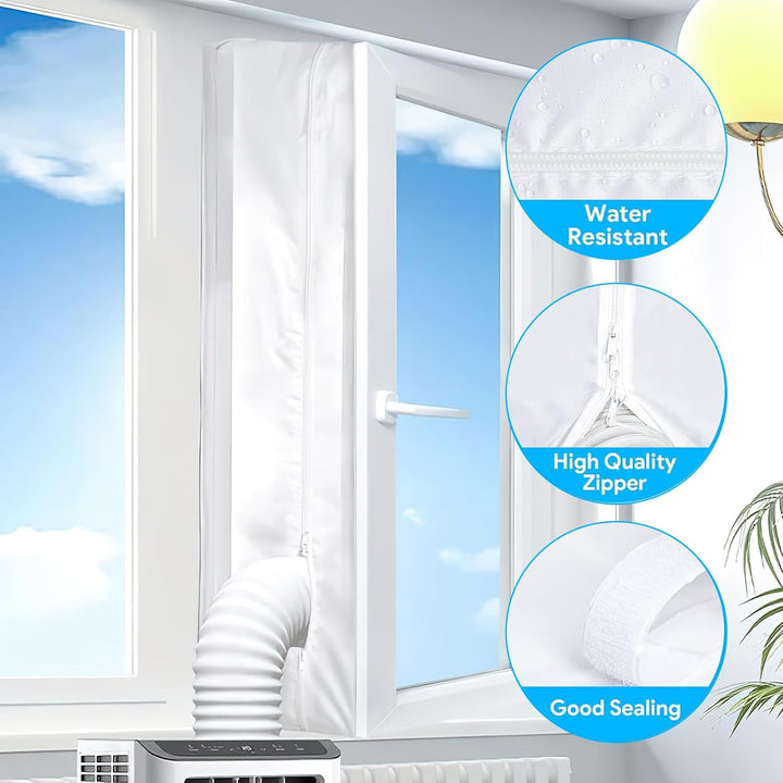 dellyy 400cm Klimaanlage Fensterabdichtung, Guarnizione Universale per Finestre per Condizionatore P