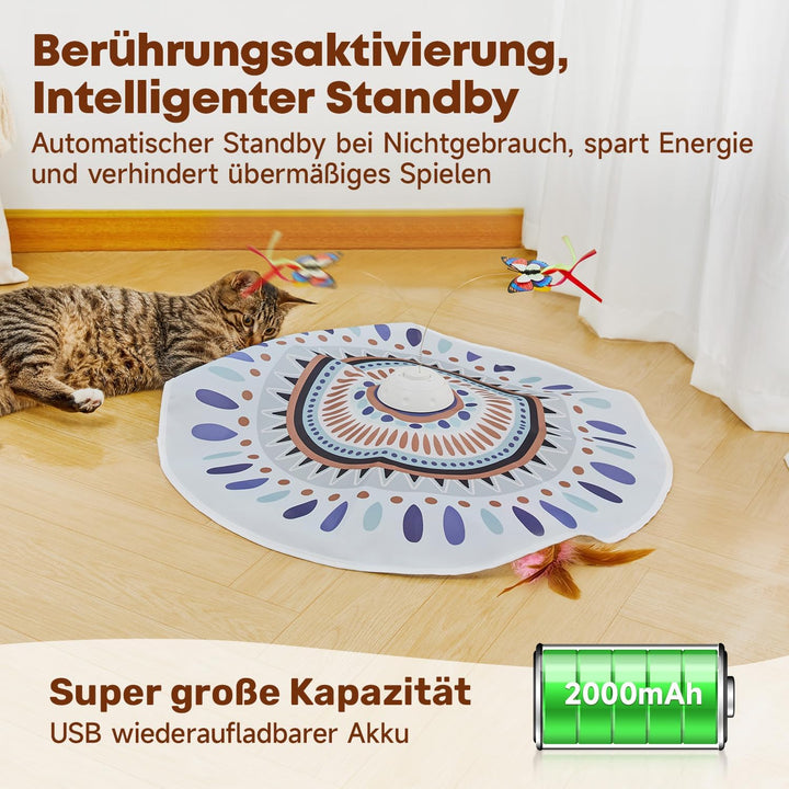 Potaroma Katzenspielzeug Selbstbeschäftigung, wiederaufladbar Elektrisch 3-in-1 Versteckspiel Kätzch