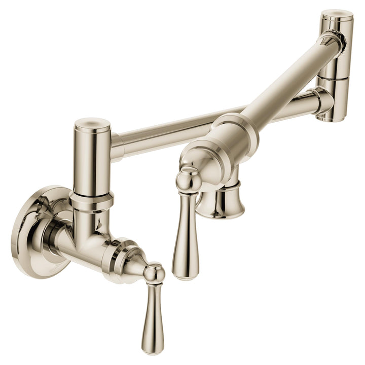 Moen S664NL Traditional Pot Filler Traditioneller Schwingarm Topffüller, Polierts Nickel, Polierts N