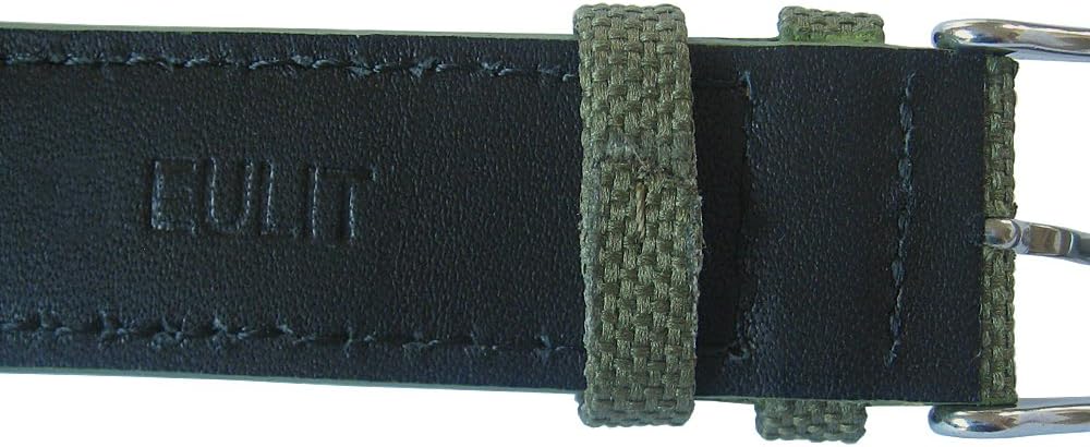 Eulit Uhrenarmband aus Segeltuch, 22 mm, Grün Made in Germany