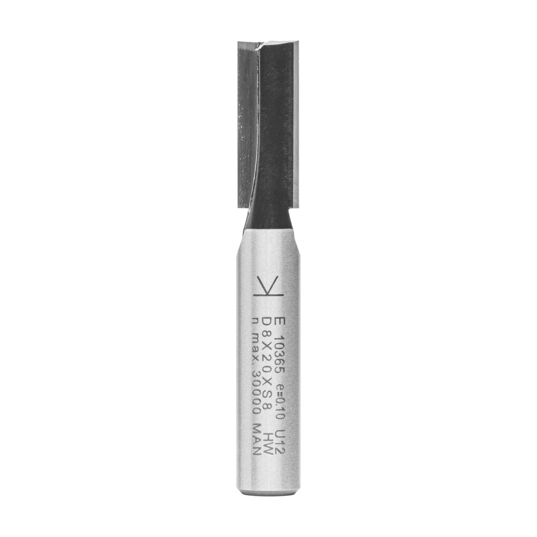 ENT 10365 Nutfräser HW, Schaft (S) 8 mm, Durchmesser (D) 8 mm, NL 20 mm, SL 32 mm, GL 55 mm
