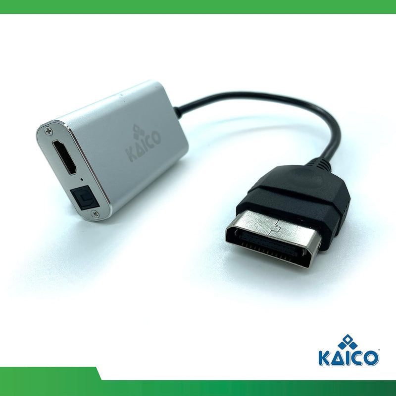 Kaico Xbox HDMI Konverter für OG Xbox - Doby Digital 5.1 per Optischem Anschluss - HDMI Kabel für OG