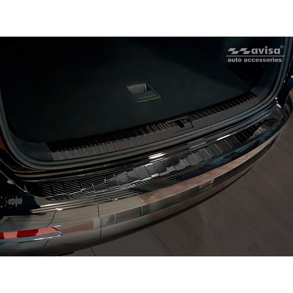 Avisa Echtes 3D Karbon Heckstossstangenschutz kompatibel mit Audi Q3 II 2019- inkl. S-Line 'Ribs'