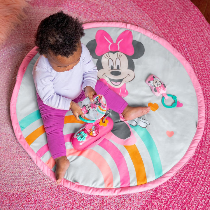Bright Starts Disney Baby MINNIE MAUS Forever Besties Aktivitätsspielzeug mit Musik und Lichtern, Ro