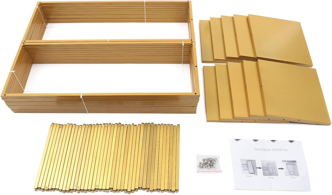 SABUIDDS 10er Set aus Metall Blumenständer Gold Pflanzenständer Moderne Blumentopfständer Pflanzenre