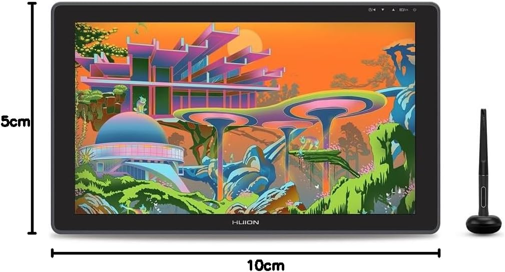 HUION Kamvas 22 Plus tablette Graphique Noir 476,64 x 268,11 mm USB