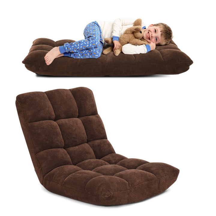 RELAX4LIFE Bodenstuhl Klappbar, Bodensessel mit Verstellbarer Rückenlehne &amp; Liegefunktion, Bodensitz