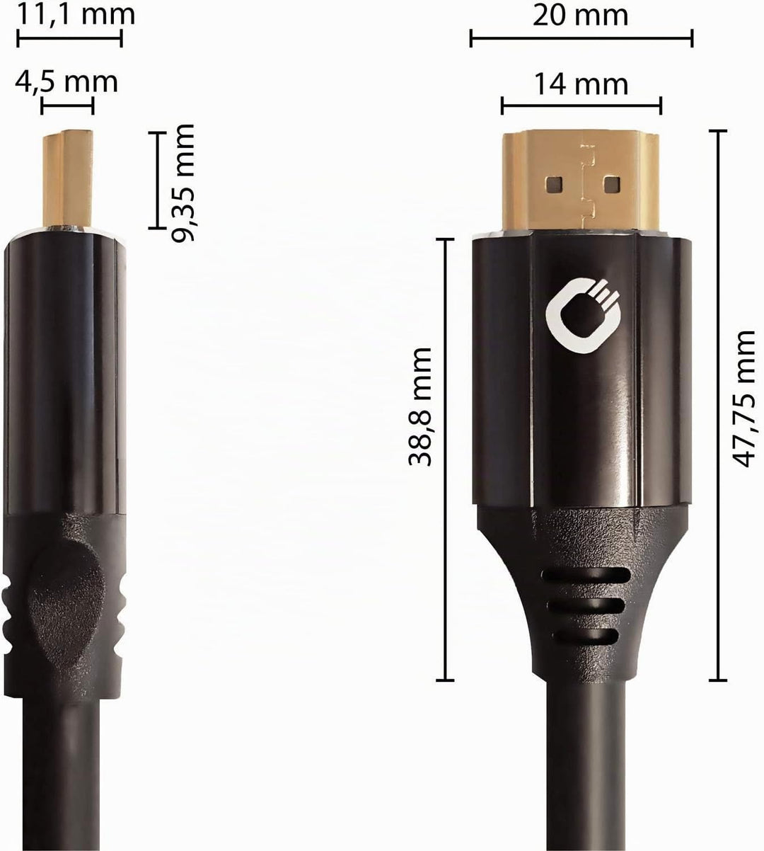 OEHLBACH Black Magic MKII - Ultra High Speed HDMI Kabel, 8K @60Hz, 4K @120Hz, 48 Gbit/s, HDR10+, Dol