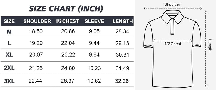 geeksport Herren Poloshirt Kurzarm Tennis Regular Fit Shirt Sport Schnelltrocknend Atmungsaktiv Polo