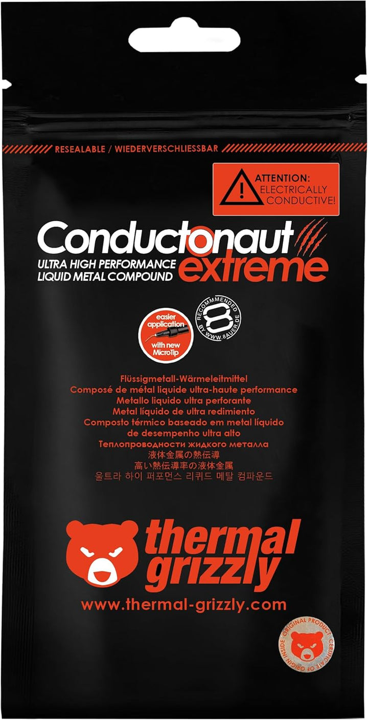 Thermal Grizzly Conductonaut Extreme Flüssigmetall-Wärmeleitpaste - 5 Gramm, 5 Gram