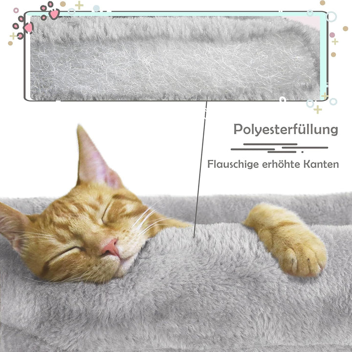 Yaheetech Kratzbaum 96 cm hoch Katzenbaum Kletterbaum für Katzen, mit Plattform Katzenhöhle Korb Sis