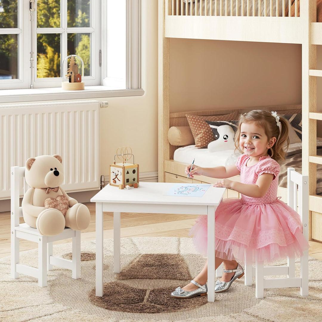 WOLTU Kindertisch mit 2 Stühlen, für Kinderzimmer Kindergarten, Kinder Tisch Stuhl Set, Sitzgruppe f
