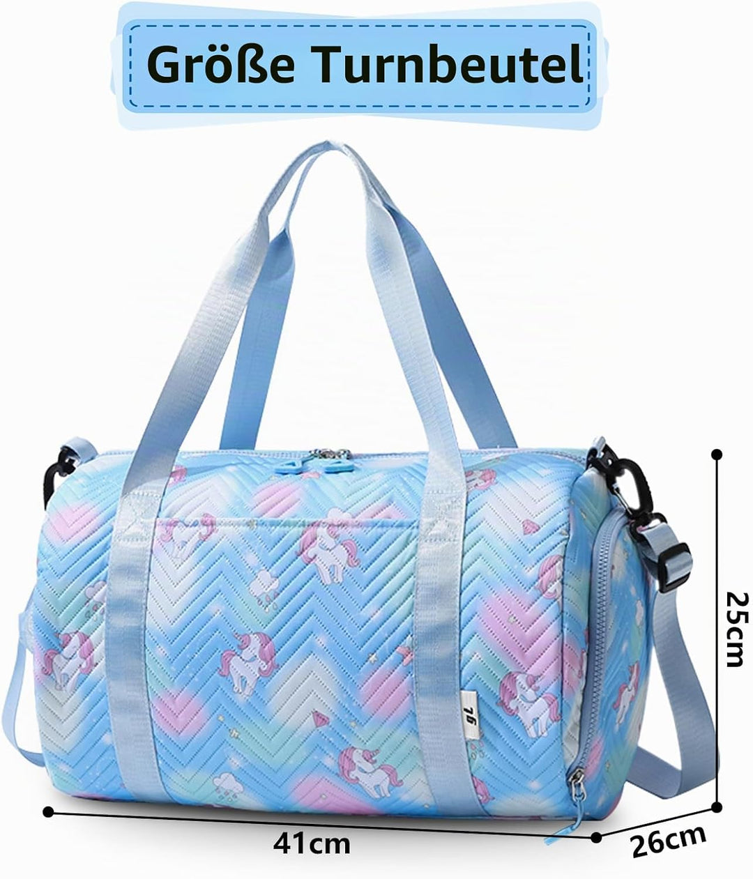 Sporttasche, Einhorn Yogatasche, Sporttasche Klein, Tasche Für Sport, Trainingstasche-Unisex Blau, B