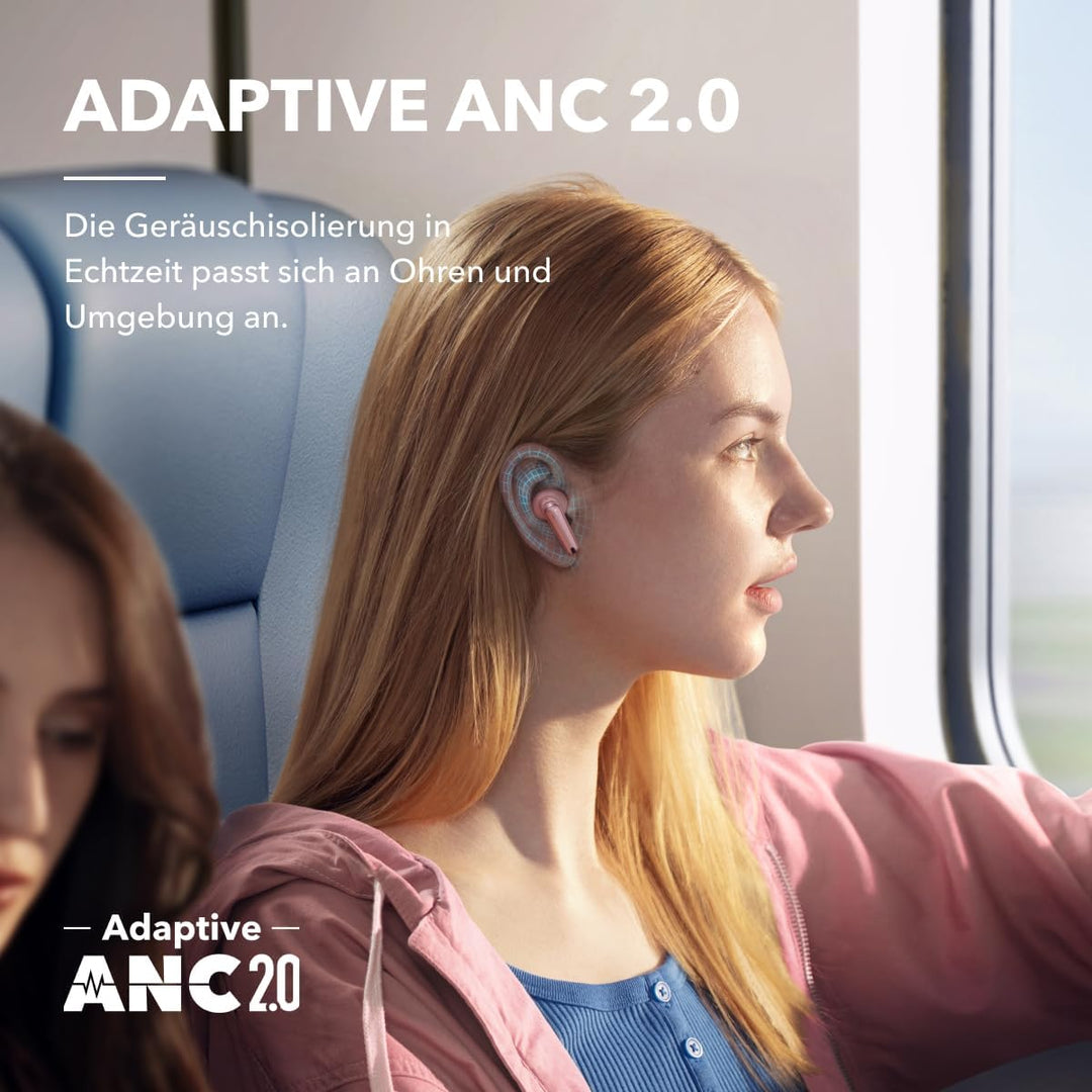 soundcore by Anker Liberty 4 NC Kabellose Earbuds mit Geräuschunterdrückung, 98,5% Noise Cancelling,