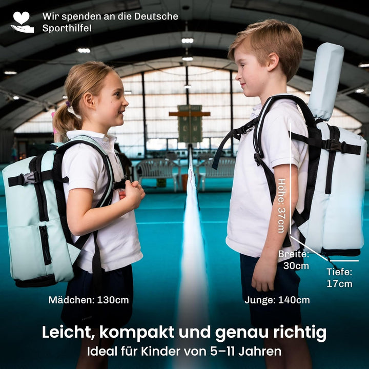 Otaro Tennisrucksack Kinder (19L) | Premium | Inkl. Separierten Schuhfach & Schlägerschutz | Deutsch