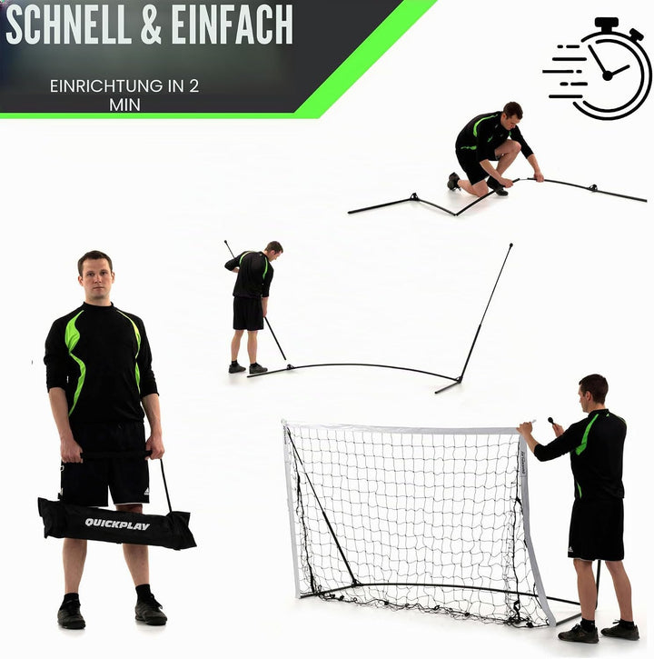 QUICKPLAY Kickster Elite Fussballtore |Super Transportierbar 500 x 200 cm, 500 x 200 cm