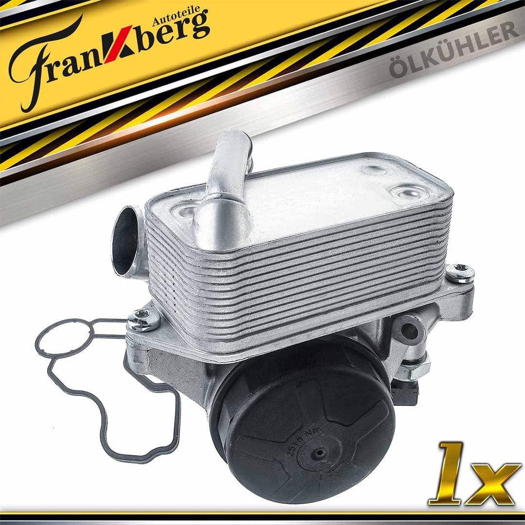 Frankberg Ölkühler Motoröl Ölfiltergehäuse Kompatibel mit 1er F20 F21 E82 E87 E81 E88 2006-Heute 2 F