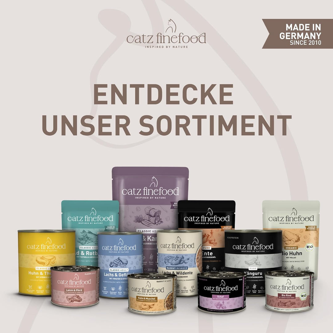 Catz finefood Purrrrly No. 105 Rinderherzen, gefriergetrockneter Katzensnack/ Katzenleckerli, 6er Pa
