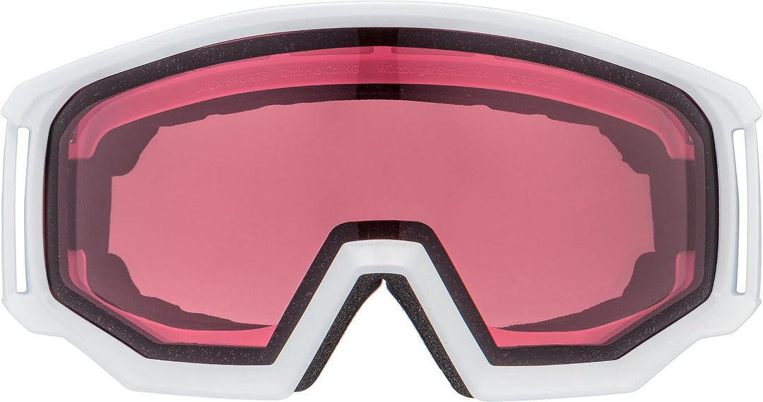 Uvex Unisex Athletic V Skibrille (1er Pack) Einheitsgrösse white/pink-clear, Einheitsgrösse white/pi