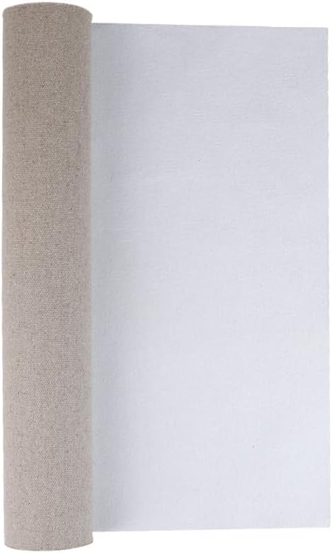 TOUROCMONT Leinwand auf Rolle Leinen -587 g/m² Leinen Maltuch Breite 80 cm Leinwandrolle 3 M 80 cm x
