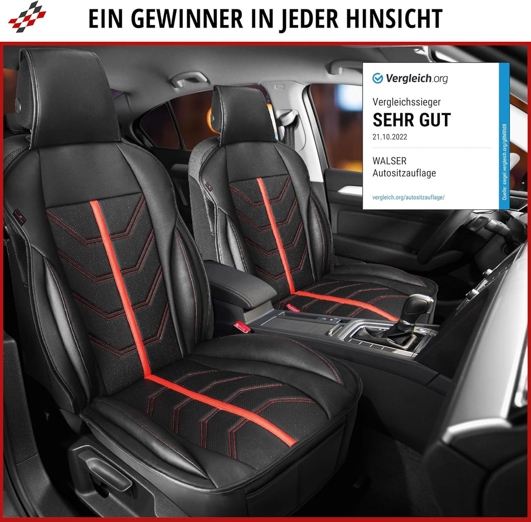 Walser Premium Sitzauflage Auto Kimi, Sitzschoner Auto schwarz/blau, Vergleichssieger* Auto Sitzaufl