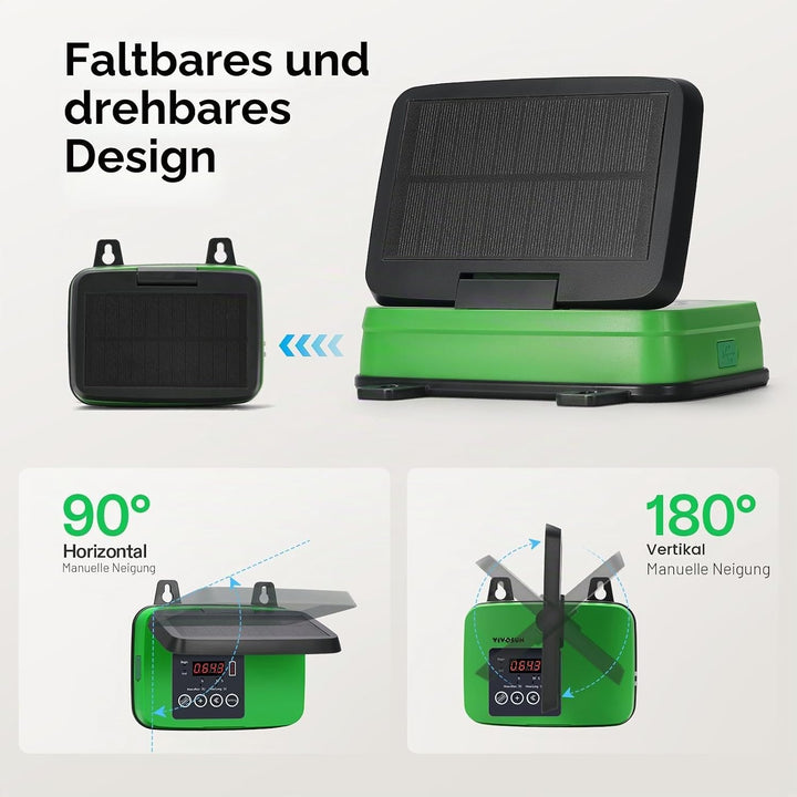 VIVOSUN Solar Automatische Tropfbewässerung Set mit Zeituhr, 3W Ausgang, Solarbetriebenes Bewässerun