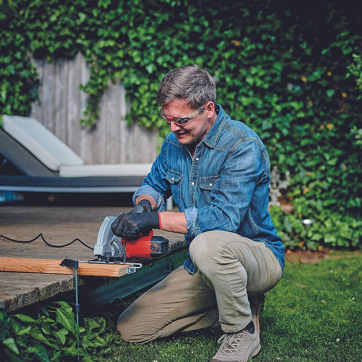 Einhell Handkreissäge TC-CS 1250 (1250 W, Ø165 x Ø16 mm Sägeblatt, 5500 min-1, werkzeuglose Einstell