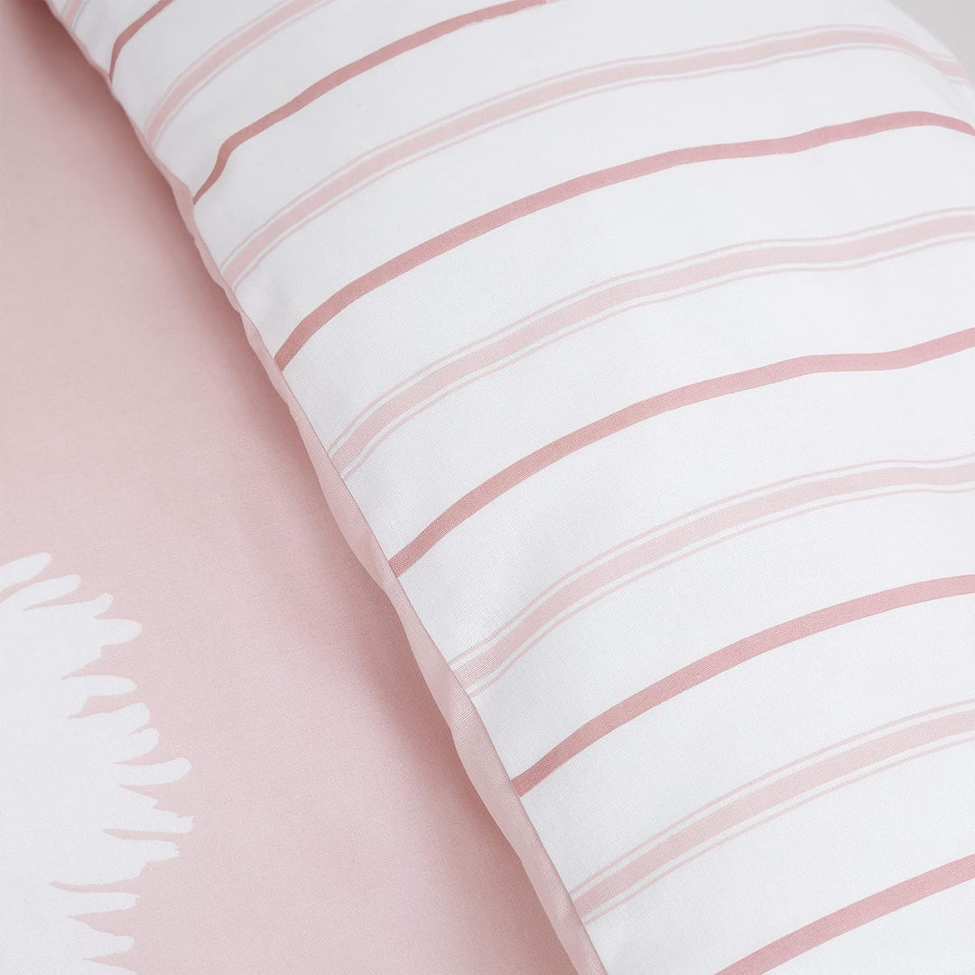 Catherine Lansfield Bedding Meadowsweet Floral King Duvet Cover Set with Pillowcases Blush Pink Blus