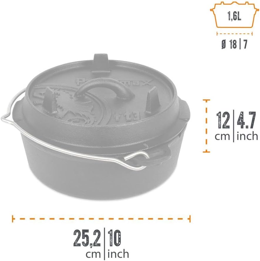 Petromax Feuertopf ft3 (Dutch Oven) (Planer Boden)