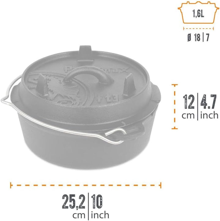 Petromax Feuertopf ft3 (Dutch Oven) (Planer Boden)