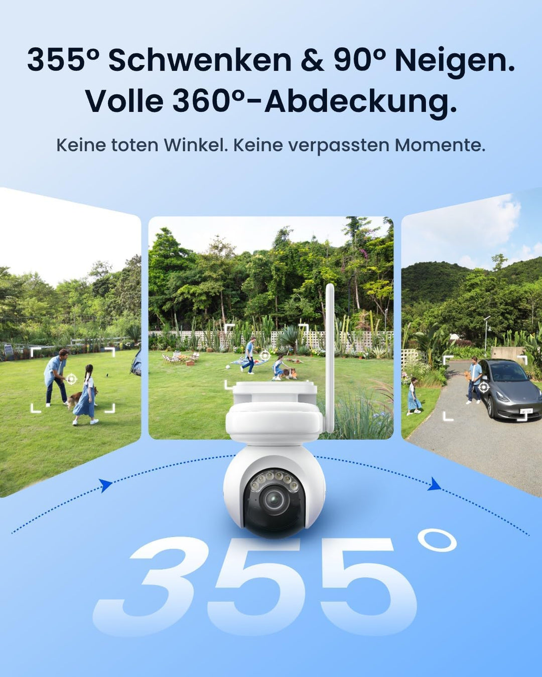 Reolink Altas PT Ultra, 4K Solar Überwachungskamera Aussen Akku mit Daueraufzeichnung, ColorX-Nachts