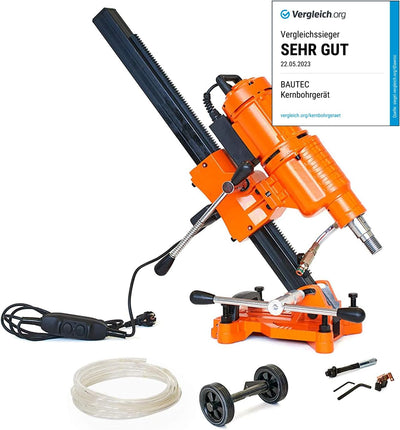 Das BAUTEC KERNBOHRGERÄT 255mm / 3350W Profi- Kernbohrmaschine für Nass und Trocken- Kernbohrungen
