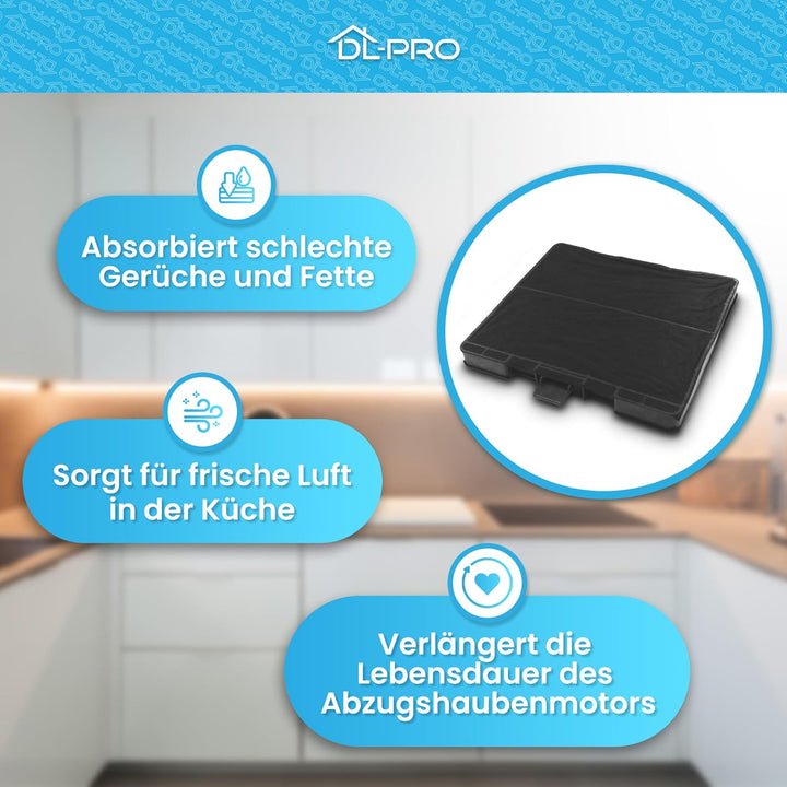 DL-pro Kohlefilter Aktivkohlefilter Filter für Bosch 11026769 DHZ5326 Siemens LZ53251 Neff Z5101X1 D