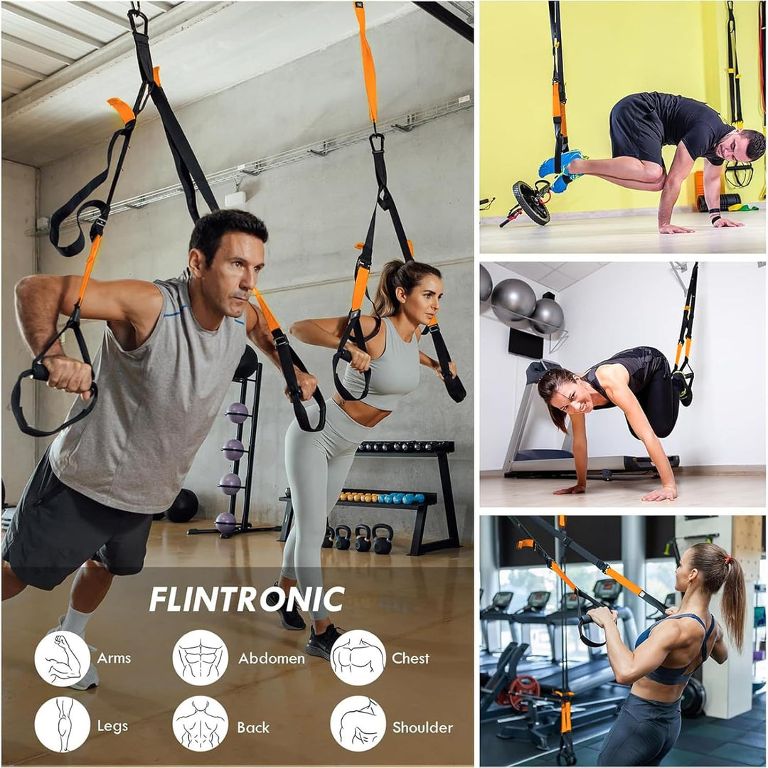 Flintronic Sling Trainer Set für EIN Ganzkörpertraining, Schlingentrainer, Schlingentrainer für Zuha