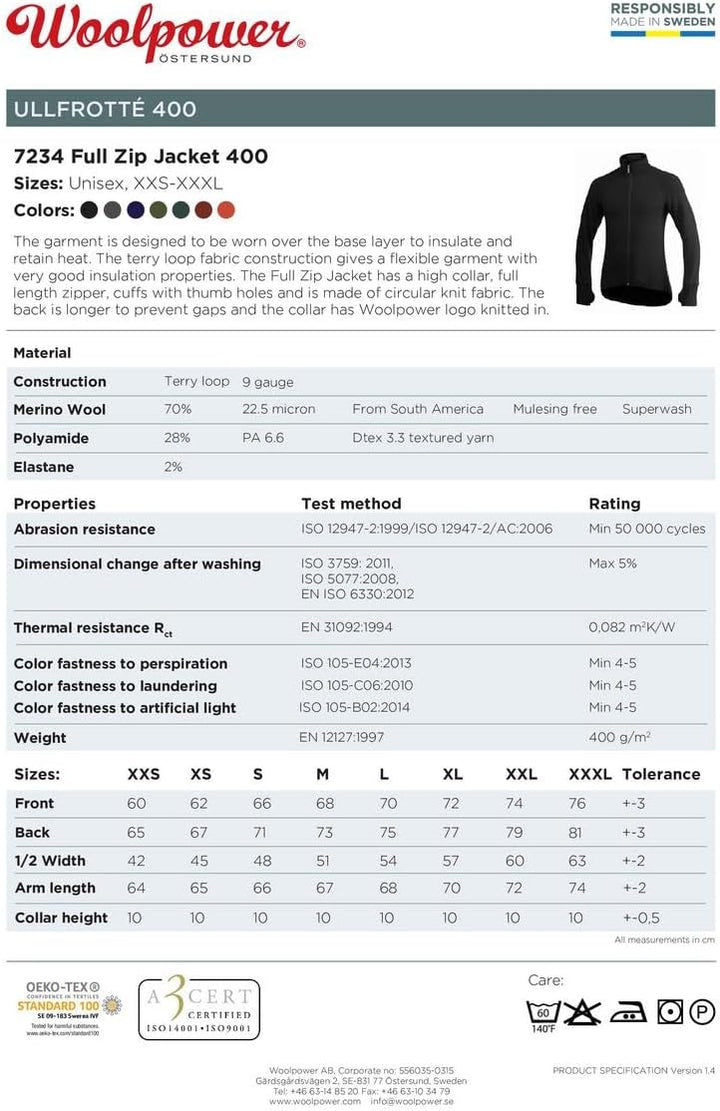 Woolpower 400 - Jacke - Grau 2019 Fleecejacke XXS Schwarz, XXS Schwarz