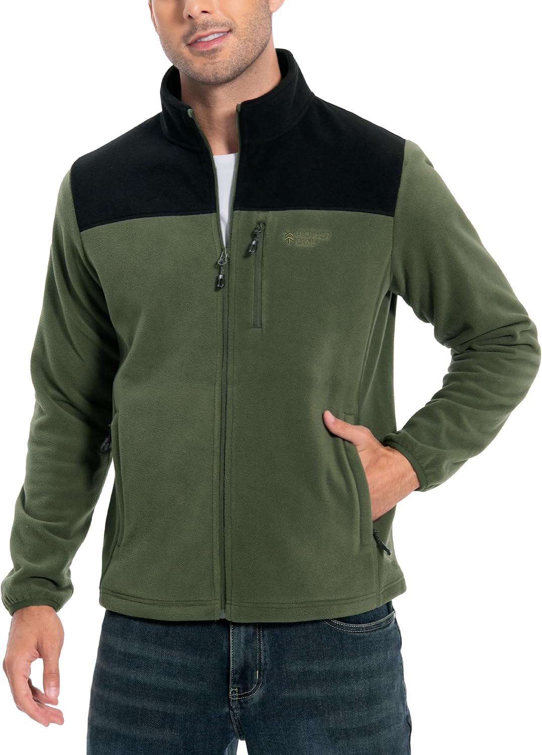 Pioneer Camp Herren Fleecejacke Full Zip Outdoor Polar Leicht Winddicht Jacke mit Reissverschluss XL