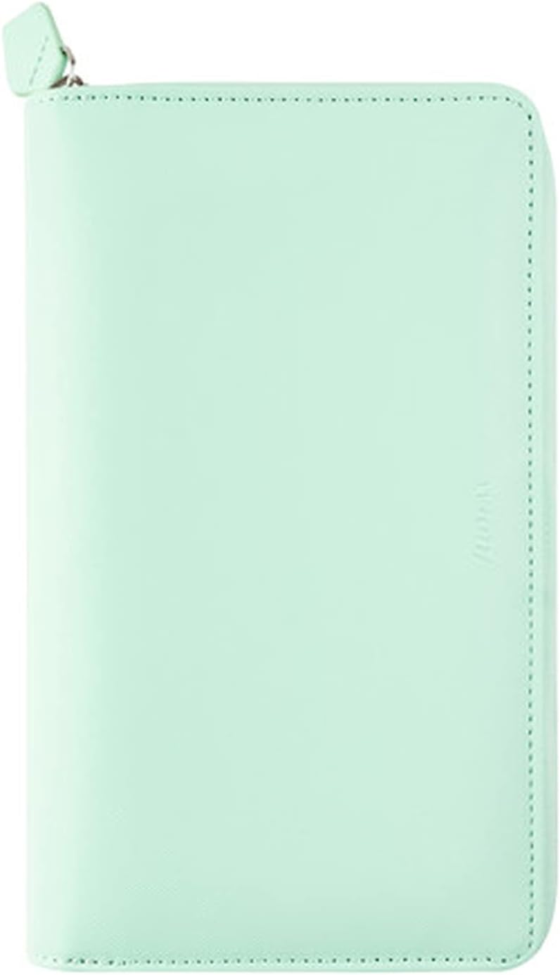 Filofax Saffiano Persönlicher kompakter 2022 Reissverschluss-Organizer, Neo Mint Single, Single
