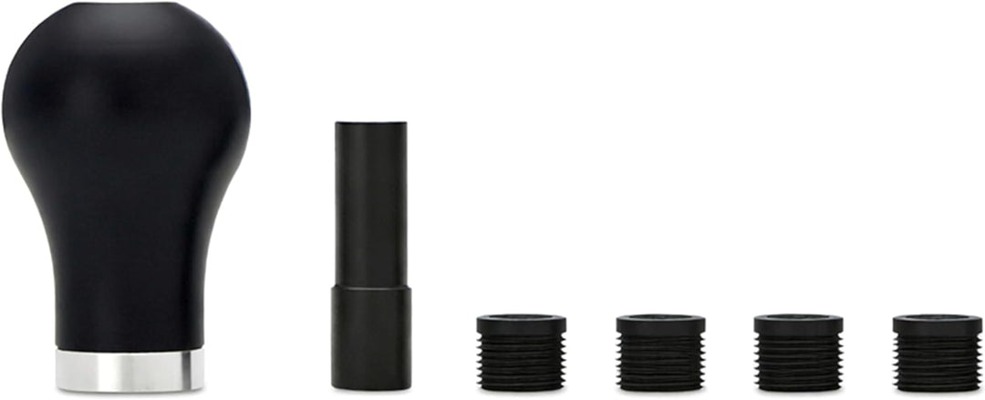 Mishimoto MMSK-TDP-BK Schaltknauf in Tropfenform, schwarz/silber, Schwarz/Silber