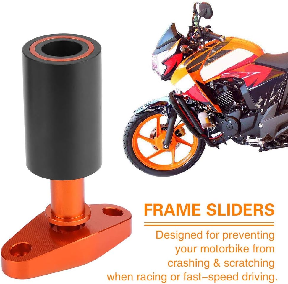 VOBOR Rahmenschieber AntiCrash,Motorrad Achsen Sturzpads Motorrad CNC Sturzpads for KTM Duke 125 200