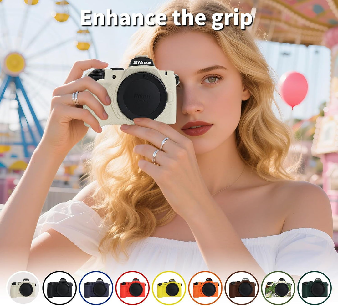 Rieibi Z50II Schutzhülle, mattiertes Silikon, Schutzhülle für spiegellose Nikon Z50II, Ganzkörper-Ka