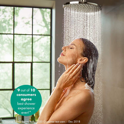 hansgrohe Raindance S - Kopfbrause, runde Duschbrause (⌀ 240 mm), Regendusche mit1 Strahlart (Powder