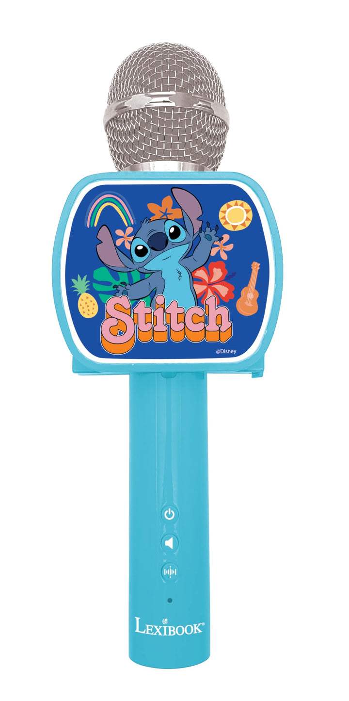 Lexibook, Disney Stitch, Bluetooth®-Mikrofon mit Stimmveränderungsfunktion, integrierter Lautspreche