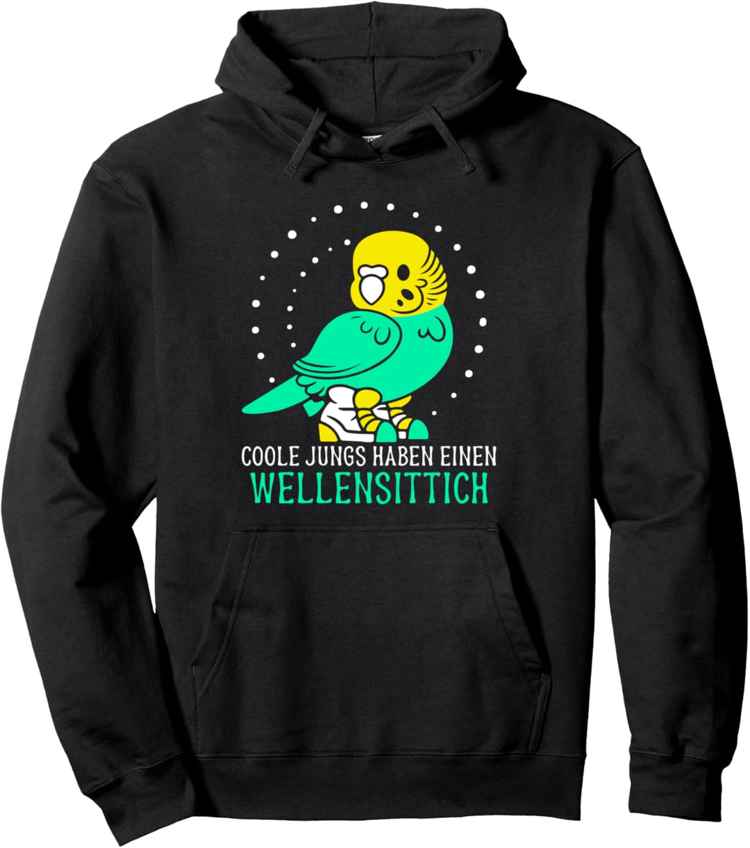 Coole Jungs haben einen Wellensittich Pullover Hoodie