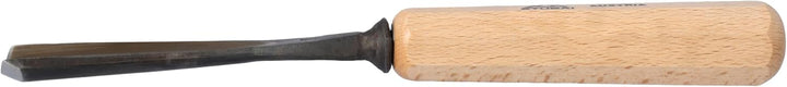 STUBAI Stemmeisen Stechbeitel Serie 52 - Form 7 | Gerades Hohleisen - 25 mm, mit Holzgriff, für Figu
