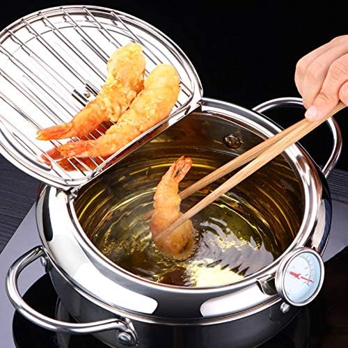 Edelstahl-Fritteusen-Topf im japanischen Stil, Antihaft-Brattopf für den Haushalt, zum Braten von Hä