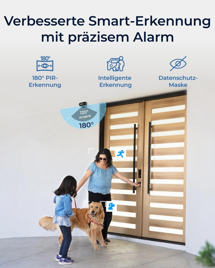 Reolink 4K Solar Überwachungskamera Aussen Akku, ColorX-Nachtsicht, 180°-Weitwinkel, 8MP Drahtlose W